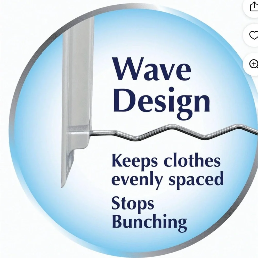 Retractable Clothes Hanger - White